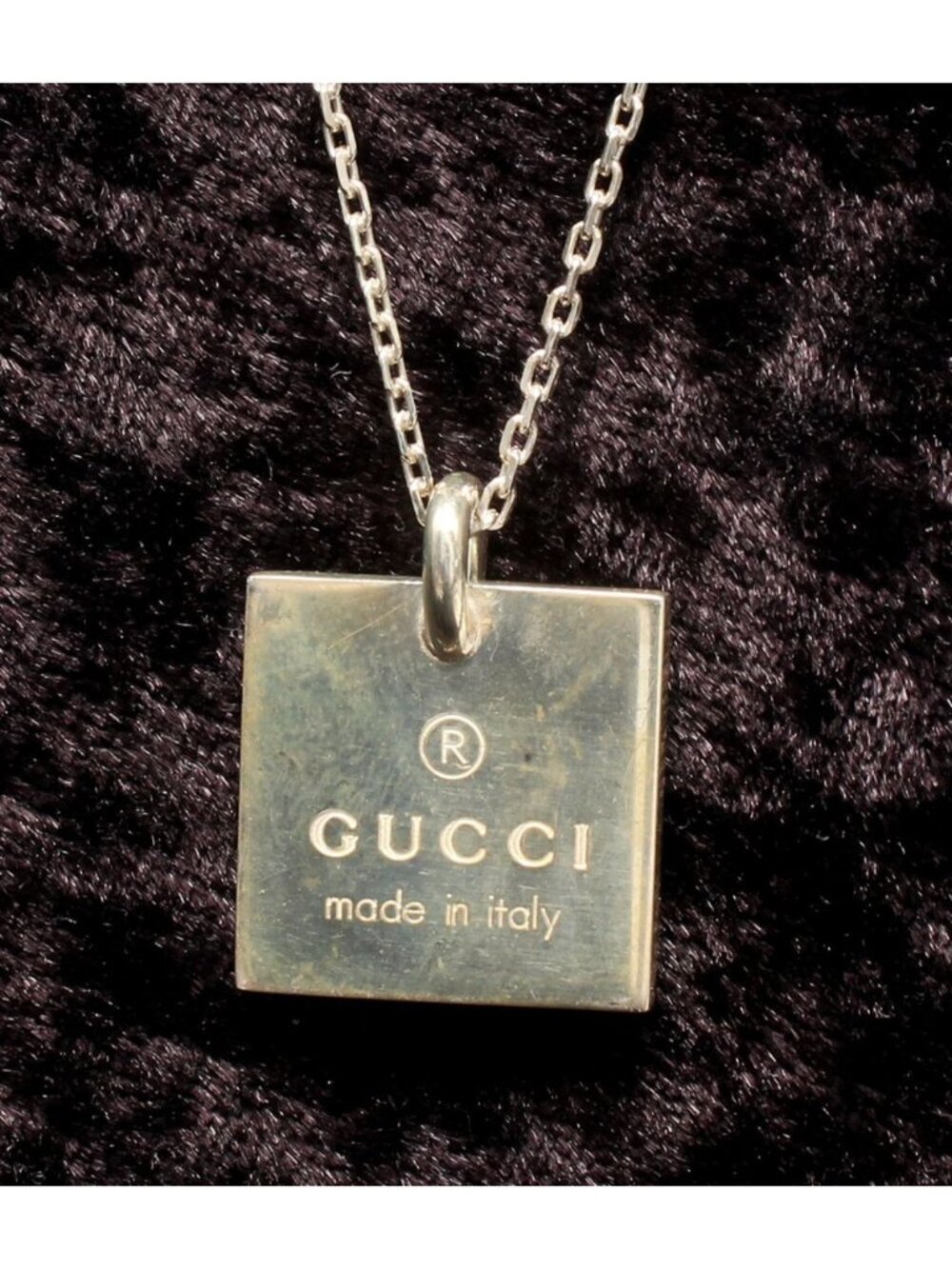 Gucci Necklace Logo Square Plate